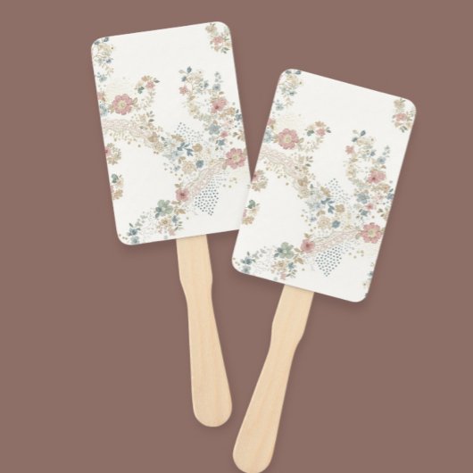 Romantic Hand Fan with Delicate Flowers Handwaaier