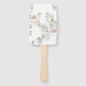 Romantic Hand Fan with Delicate Flowers Handwaaier (Voorkant)