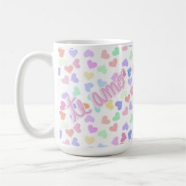 Romantic Handgeschreven te Amo pasta Confetti Koffiemok