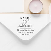 Romantic Handwriting Couple Wedding Return Address Rubberstempel