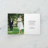 Romantic Handwriting script Stijlvolle foto bruilo Bedankkaart (Binnen)