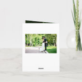 Romantic Handwriting script Stijlvolle foto bruilo Bedankkaart (Achterkant)