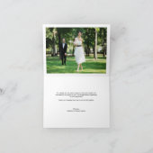 Romantic Handwriting script Stijlvolle foto bruilo Bedankkaart (Binnen)