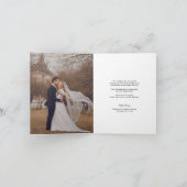 Romantic Handwriting script Stijlvolle foto bruilo Bedankkaart (Binnen)