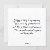 Romantic Happy birthday greeting card Feestdagenkaart (Achterkant)