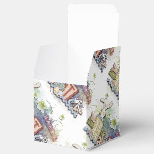 Romantic Happy Paast Bunny Groet Vor Box Bedankdoosjes (Geopend)