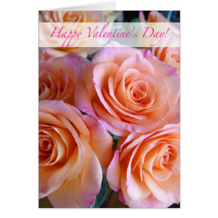 Romantic Happy Valentijnsdag, roze Rozen