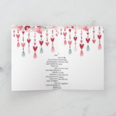 Romantic Happy Valentine's Day Card with Heart Des Kaart (Binnen)