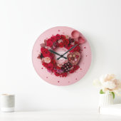 Romantic Heart Always Yours Valentines Decorative Grote Klok (Huis)