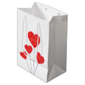 Romantic Heart Balloons Medium Cadeauzakje (Voorkant Gekanteld)