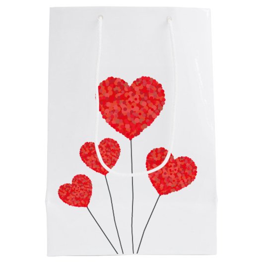 Romantic Heart Balloons Medium Cadeauzakje (Achterkant)