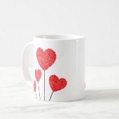 Romantic Heart Balloons Mug Koffiemok (Voorkant links)