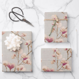 Romantic Heart Blossom Wrapping Paper – Soft 