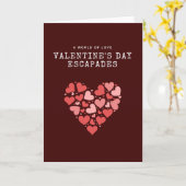 Romantic Heart Collage Valentine Kaart (Gele Bloem)