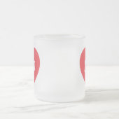 Romantic Heart Customizable White Initials Gift  Matglas Koffiemok (Center)