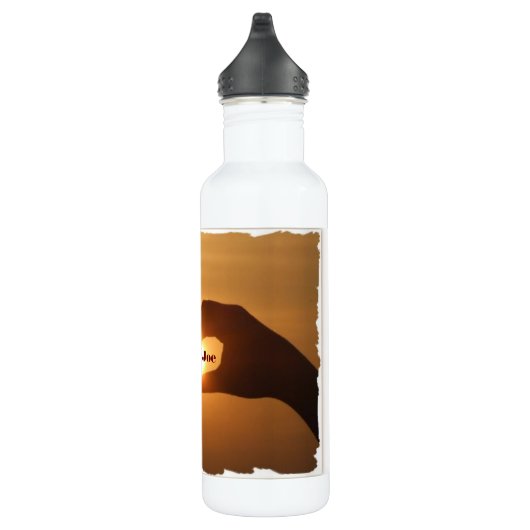 Romantic Heart Hands Aangepast Waterfles (Rechts)