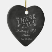 Romantic Heart Hartelijk dank op het bord Keramisch Ornament (Rechts)