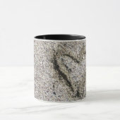 Romantic Heart in Zand Foto Mok (Midden)