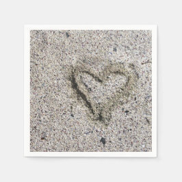 Romantic Heart in Zand Foto Servet