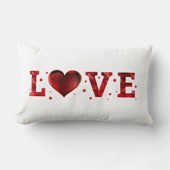 Romantic Heart Love Pillow Kussen (Voorkant)