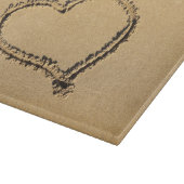 Romantic Heart op Beach Sand Photo Snijplank (Hoek)