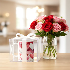 Romantic Heart Pattern Coffee Mug Koffiemok