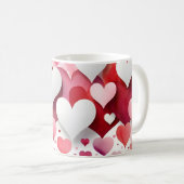 Romantic Heart Pattern Coffee Mug Koffiemok (Voorkant rechts)