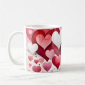 Romantic Heart Pattern Coffee Mug Koffiemok (Links)