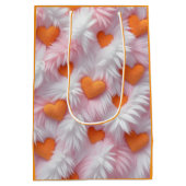 Romantic Heart Pattern Gift Bag Medium Cadeauzakje (Achterkant)