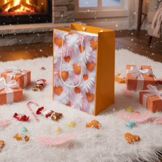 Romantic Heart Pattern Gift Bag Medium Cadeauzakje