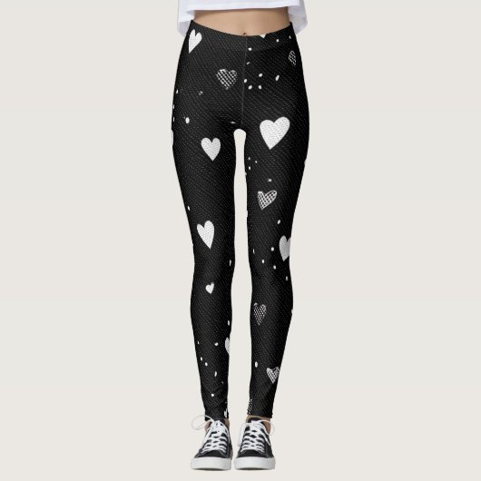 Romantic Heart Pattern Leggings – Perfect Valentin (Voorkant)