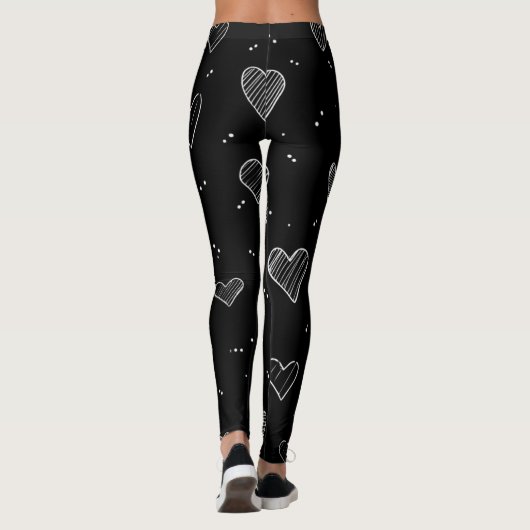 Romantic Heart Pattern Leggings – Perfect Valentin (Achterkant)