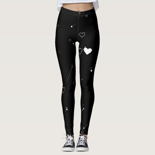 Romantic Heart Pattern Leggings – Perfect Valentin (Voorkant)