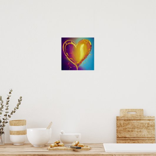 Romantic Heart Poster (Keuken)