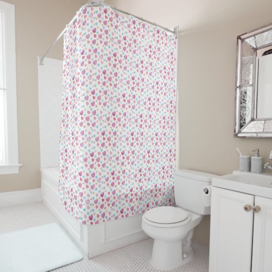 Romantic Heart Shower Curtain – Elegant, Modern Douchegordijn (In situ)
