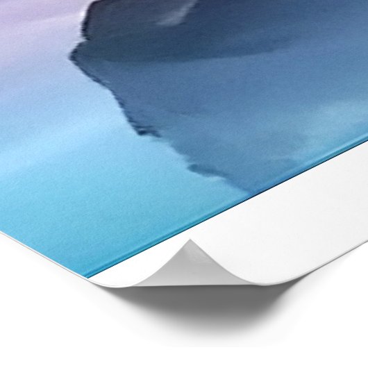 Romantic Heart Swans Tropical Sunset Paradise Poster (Hoek)