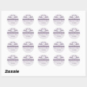 Romantic Heart Swirls Wedding Stickers (Vel)