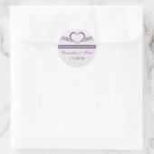 Romantic Heart Swirls Wedding Stickers (Tas)