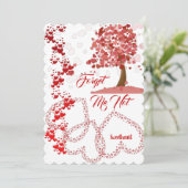 Romantic Heart vergeet me niet Lieverd Valentijn Feestdagenkaart (Staand voorkant)