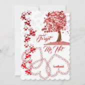 Romantic Heart vergeet me niet Lieverd Valentijn Feestdagenkaart (Voorkant)