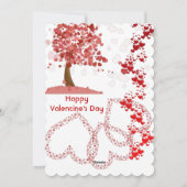 Romantic Heart vergeet me niet Lieverd Valentijn Feestdagenkaart (Achterkant)