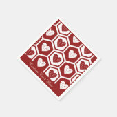 Romantic Heart White Diamond Heart Personaliseren Servet (Hoek)