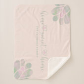 Romantic Heart Wimshical Home Sweet Home Quote Sherpa Deken (Voorkant)