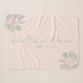 Romantic Heart Wimshical Home Sweet Home Quote Sherpa Deken