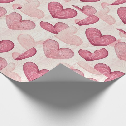 "Romantic Heart Wrapping Paper  Cadeaupapier (Hoek)