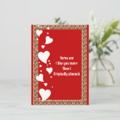 Romantic Hearts Boyvriend Custom Valentijn Kaart (Staand voorkant)