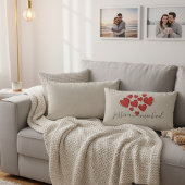 Romantic Hearts Custom Names Pillow voor Passen ge Kussen