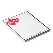Romantic Hearts de heer Mrs. Red Black gepersonali Notitieblok (Schuin)
