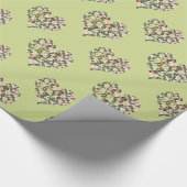 Romantic Hearts  Floral Cadeaupapier (Hoek)