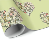Romantic Hearts  Floral Cadeaupapier (Rol Hoek)